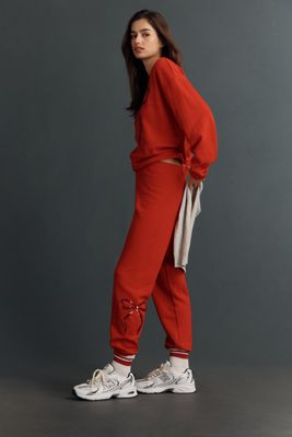 Beach Riot x Anthropologie Nash Sequin Bow Sweatpants