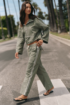 パンツ D.K.F don konishi straight pant DONNI. Nylon Zip Pants | Anthropologie