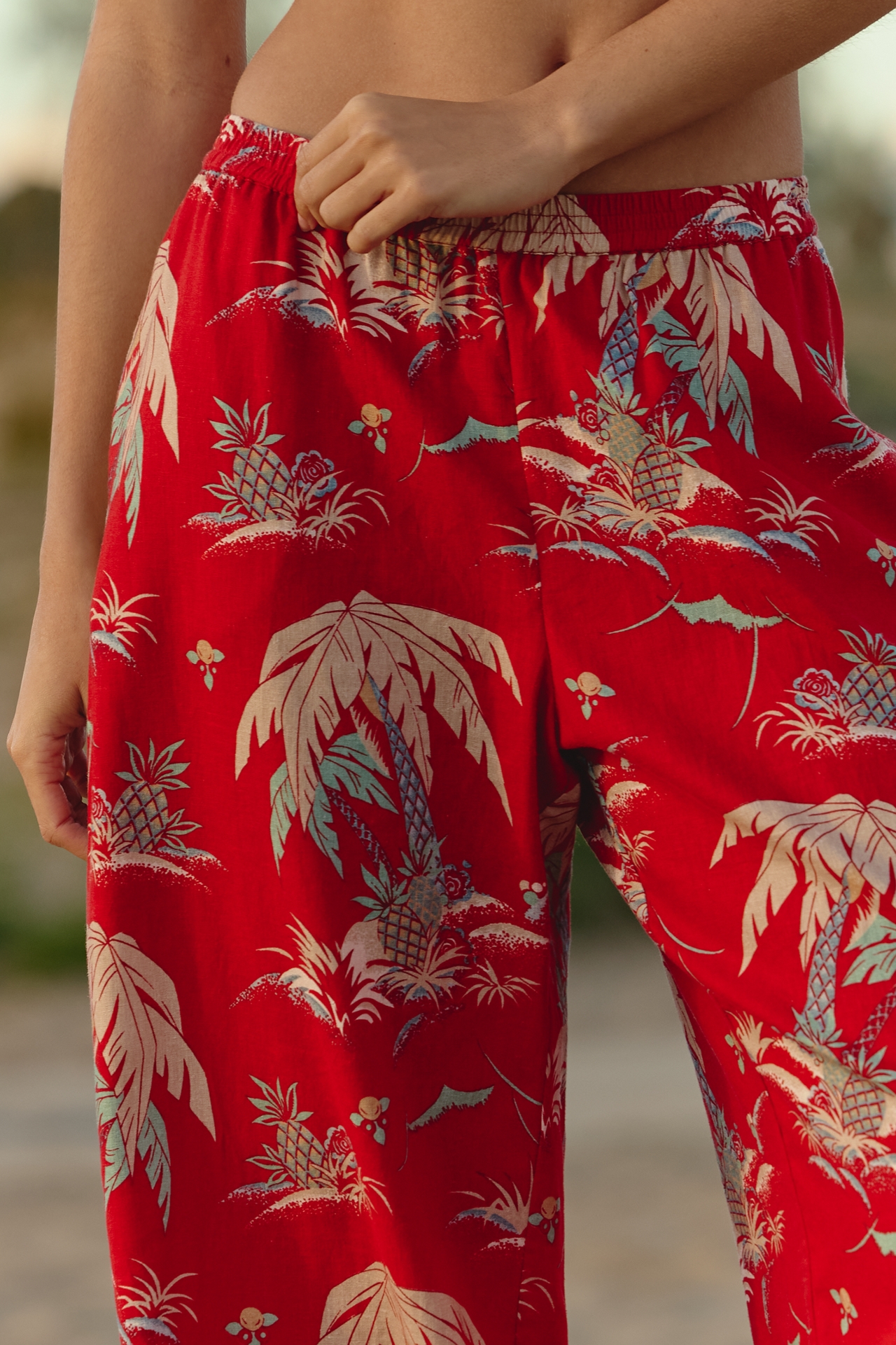 The Upside Palma Wide-Leg Linen Pants