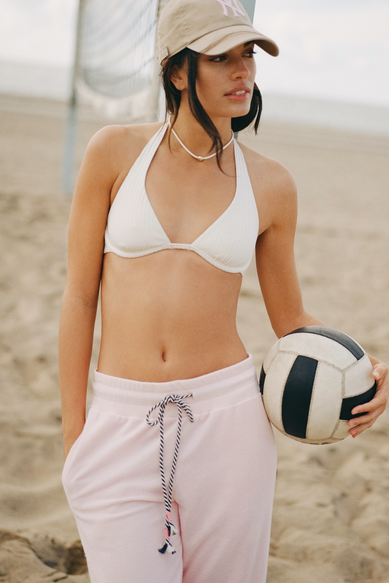 Sundry Wide-Leg Drawstring Pants