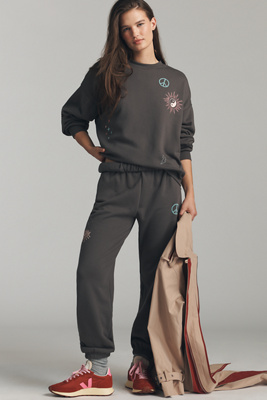 Spiritual Gangster Good Vibes Sol Sweatpants In Gray