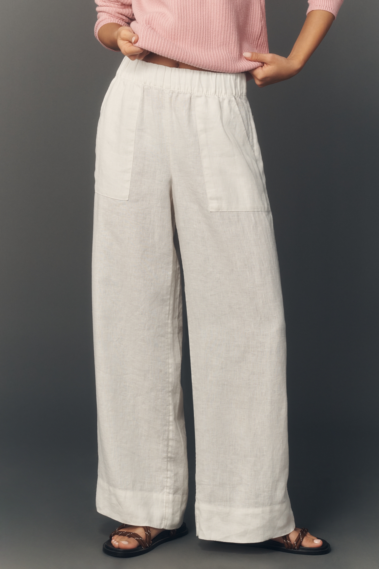 Beyond Yoga Linen Pull-On Wide-Leg Pants