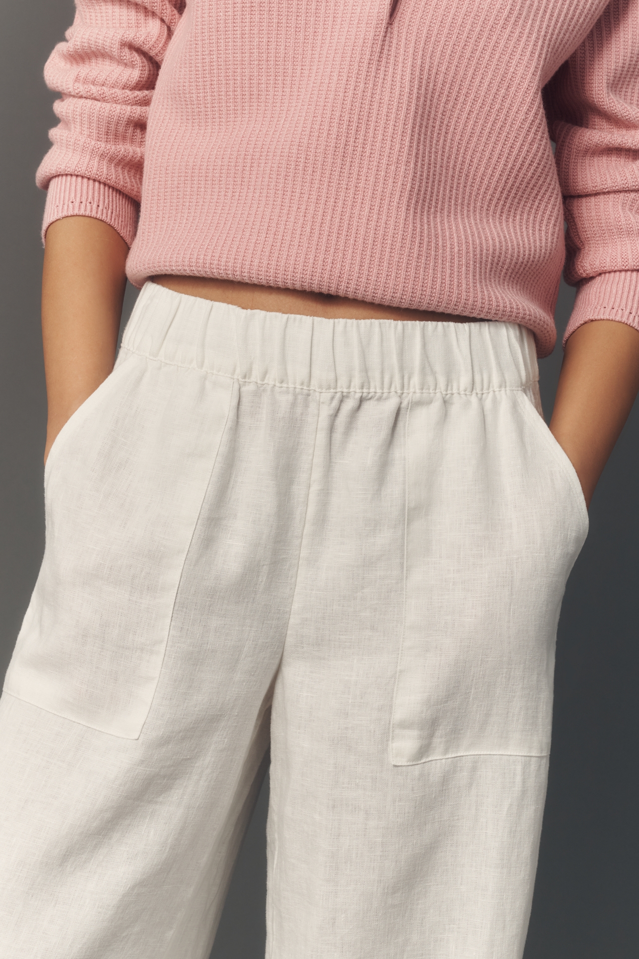 Beyond Yoga Linen Pull-On Wide-Leg Pants