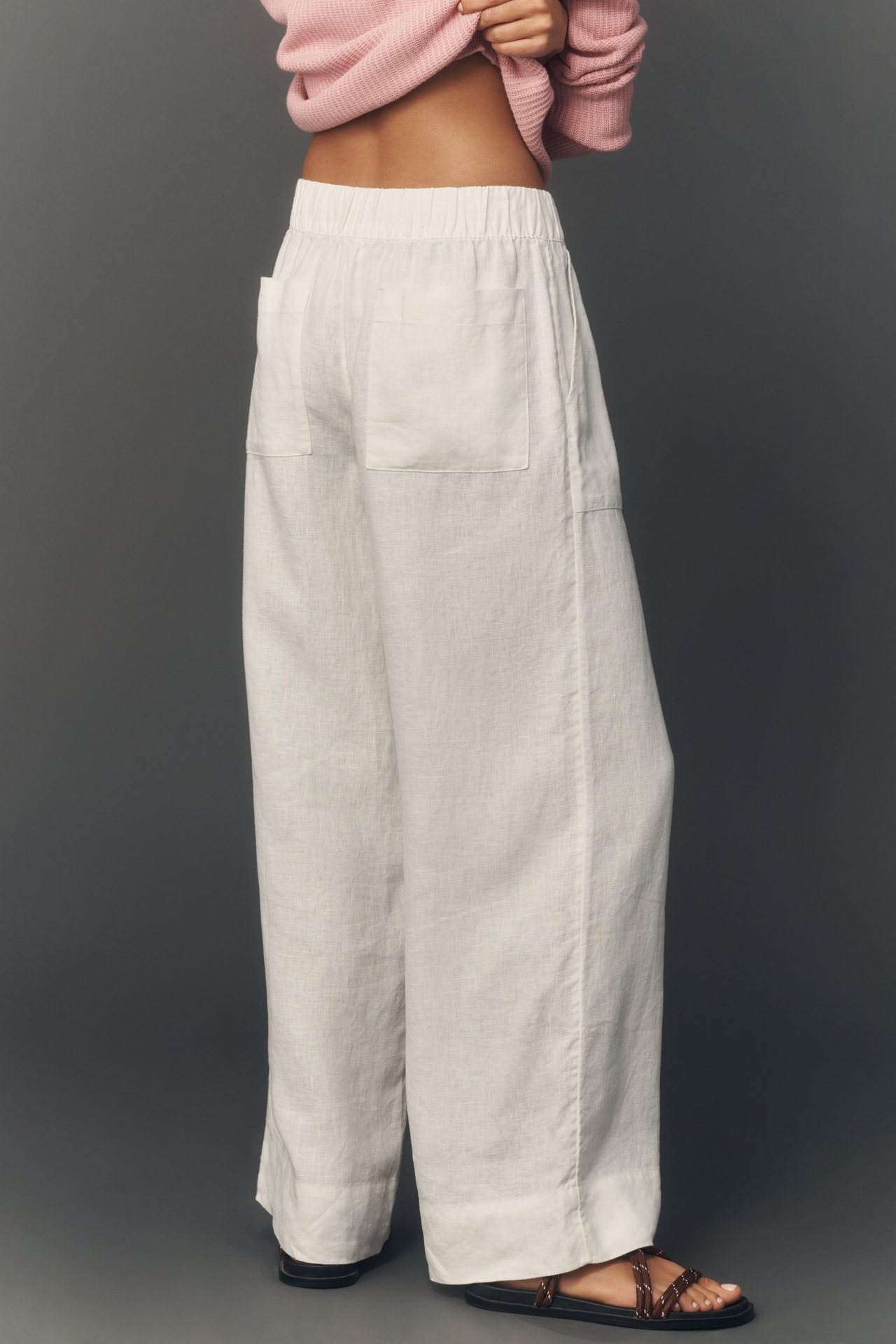 Beyond Yoga Linen Pull-On Wide-Leg Pants