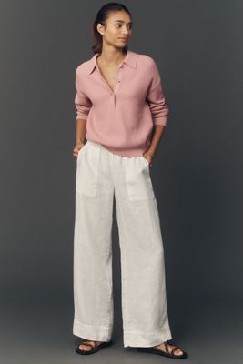 Beyond Yoga 100% Linen Wide-Leg Pants