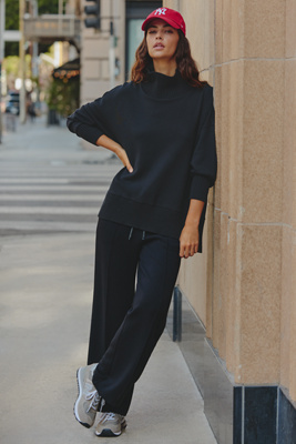 Varley Extra-wide-leg Pull-on Pants In Black