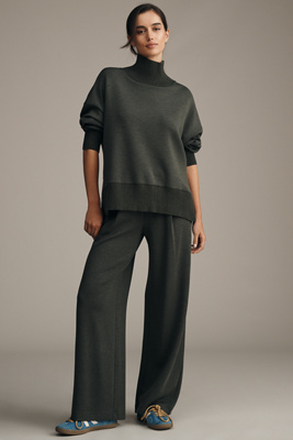 Varley Extra-wide-leg Pull-on Pants In Green
