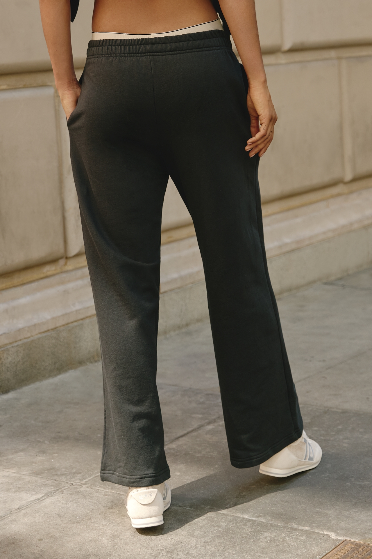 Back When 100% Cotton Wide-Leg Sweatpants