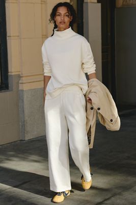 Back When 100% Cotton Wide-Leg Sweatpants