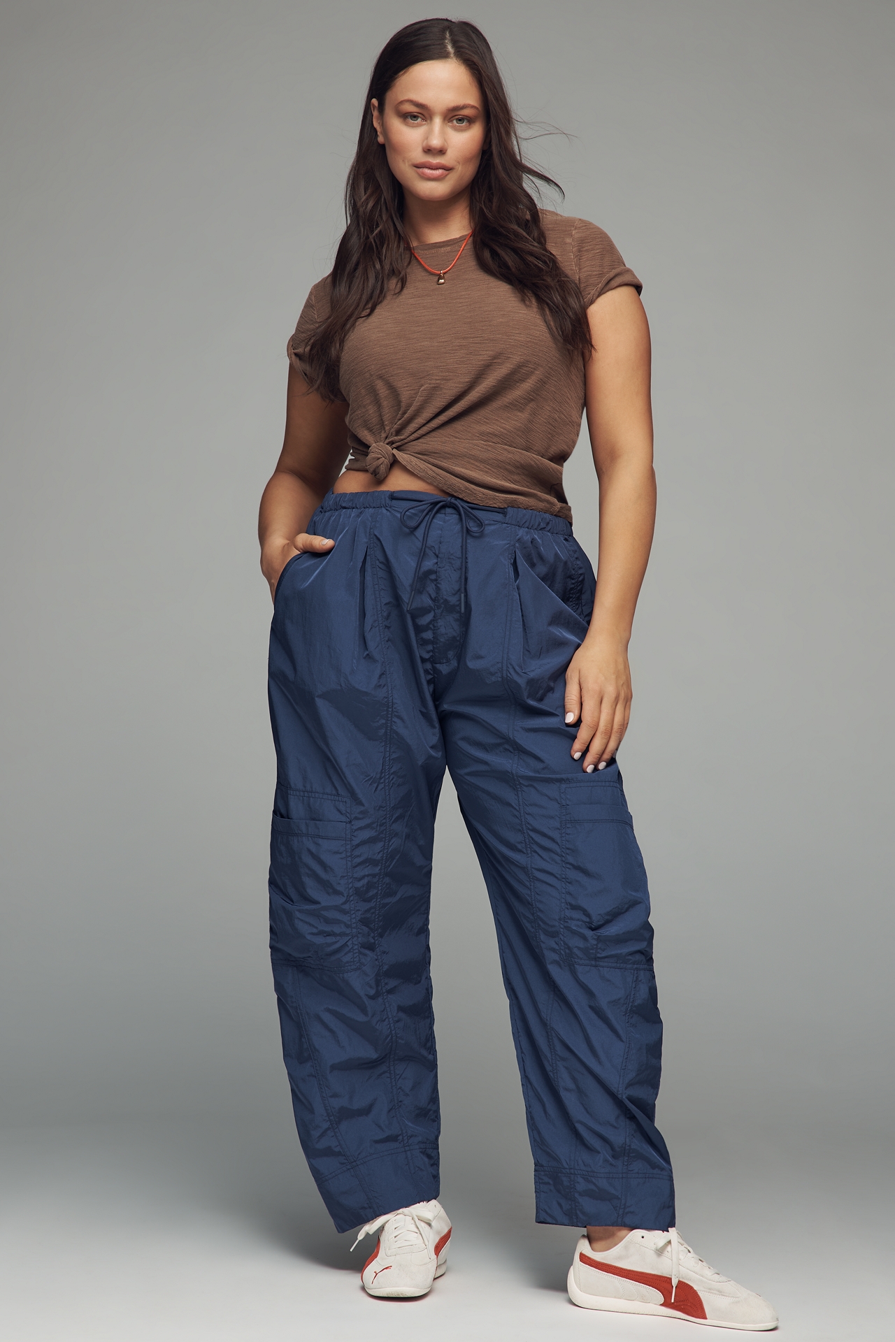 Daily Practice Tapered Drawstring Parachute Pants