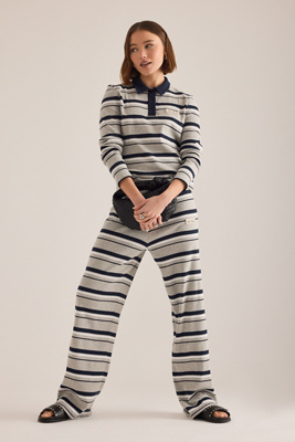 4th & Reckless Liliana Ribbed Jersey Wide-Leg Trousers