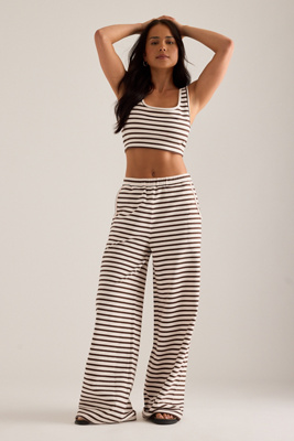 4th & Reckless Liorra Stripe Wide-Leg Trousers