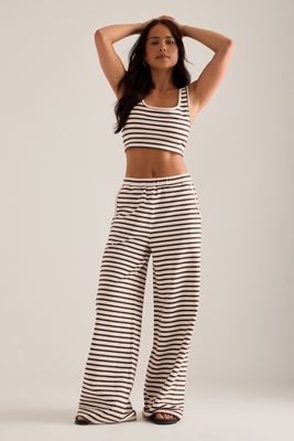 4th & Reckless Liorra Stripe Wide-Leg Trousers