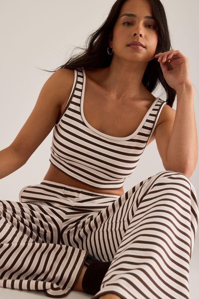 Pantaloni a Gamba Larga a Righe Liorra 4th & Reckless #2