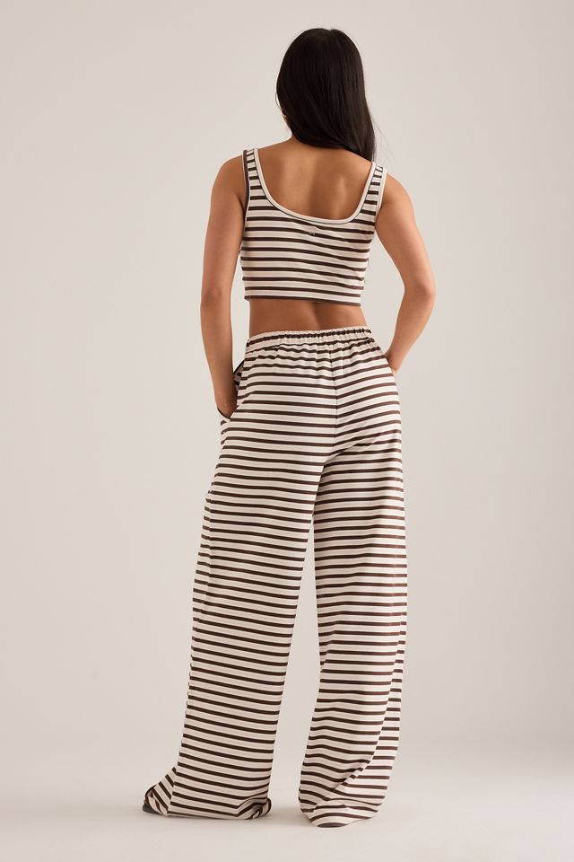 Pantaloni a Gamba Larga a Righe Liorra 4th & Reckless #5