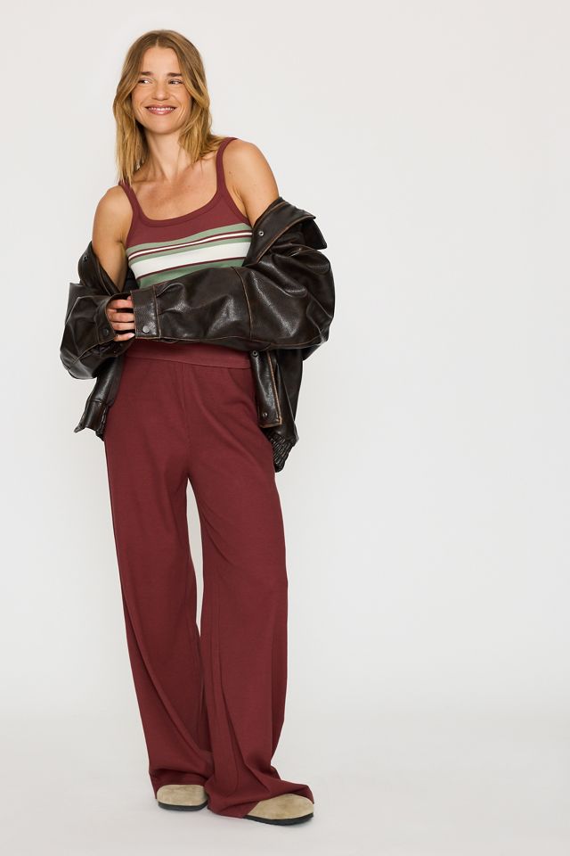 Pantalones de Punto de Pierna Ancha Lani de 4th & Reckless #1