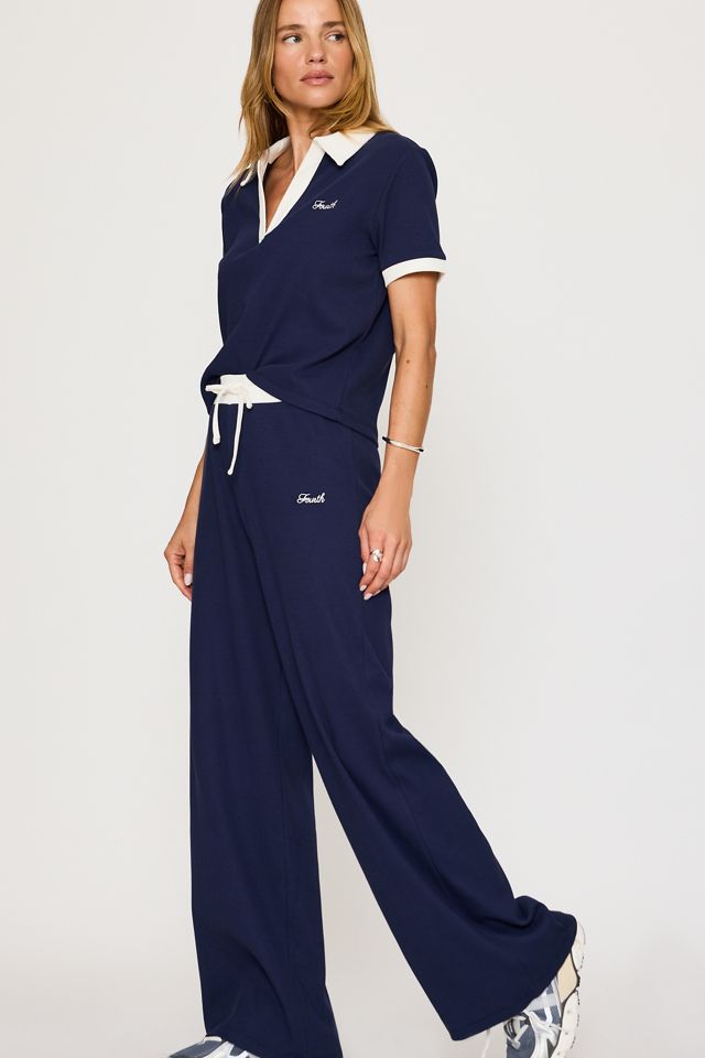 4th & Reckless Azure Ribbed Jersey Trousers #4