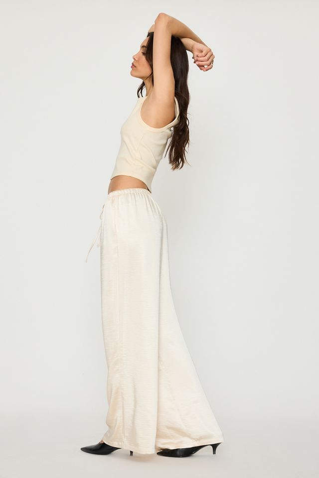 4th & Reckless Shelby Satin Wide-Leg Trousers #1
