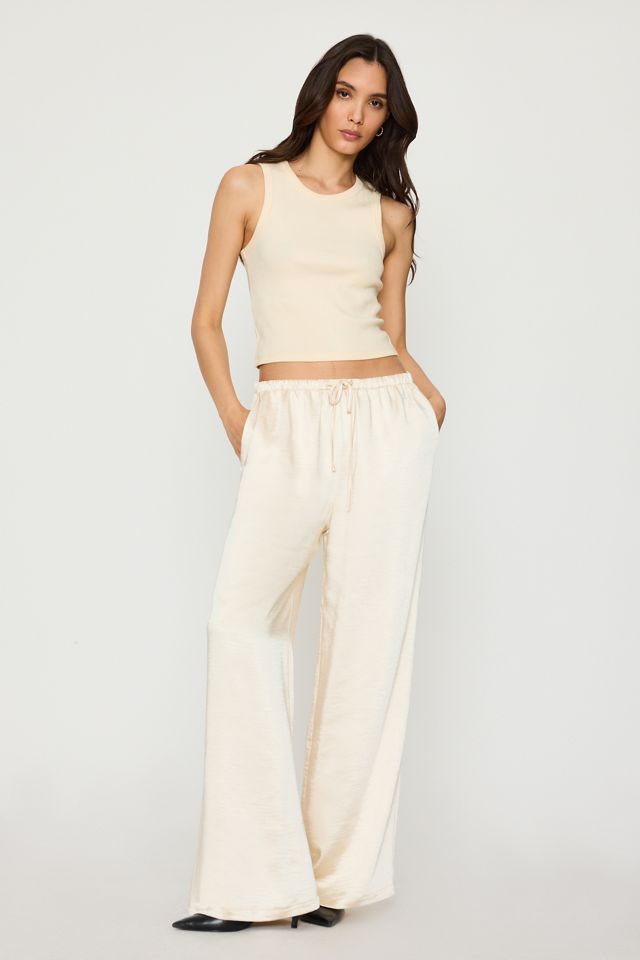 4th & Reckless Shelby Satin Wide-Leg Trousers #3