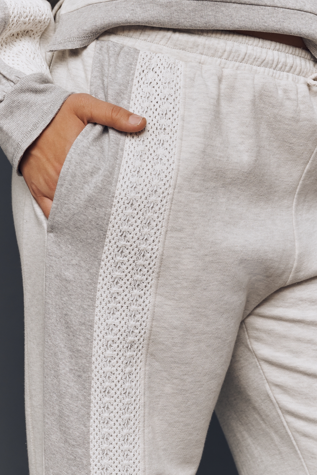 Daily Practice Lace-Inset Jogger Sweatpants