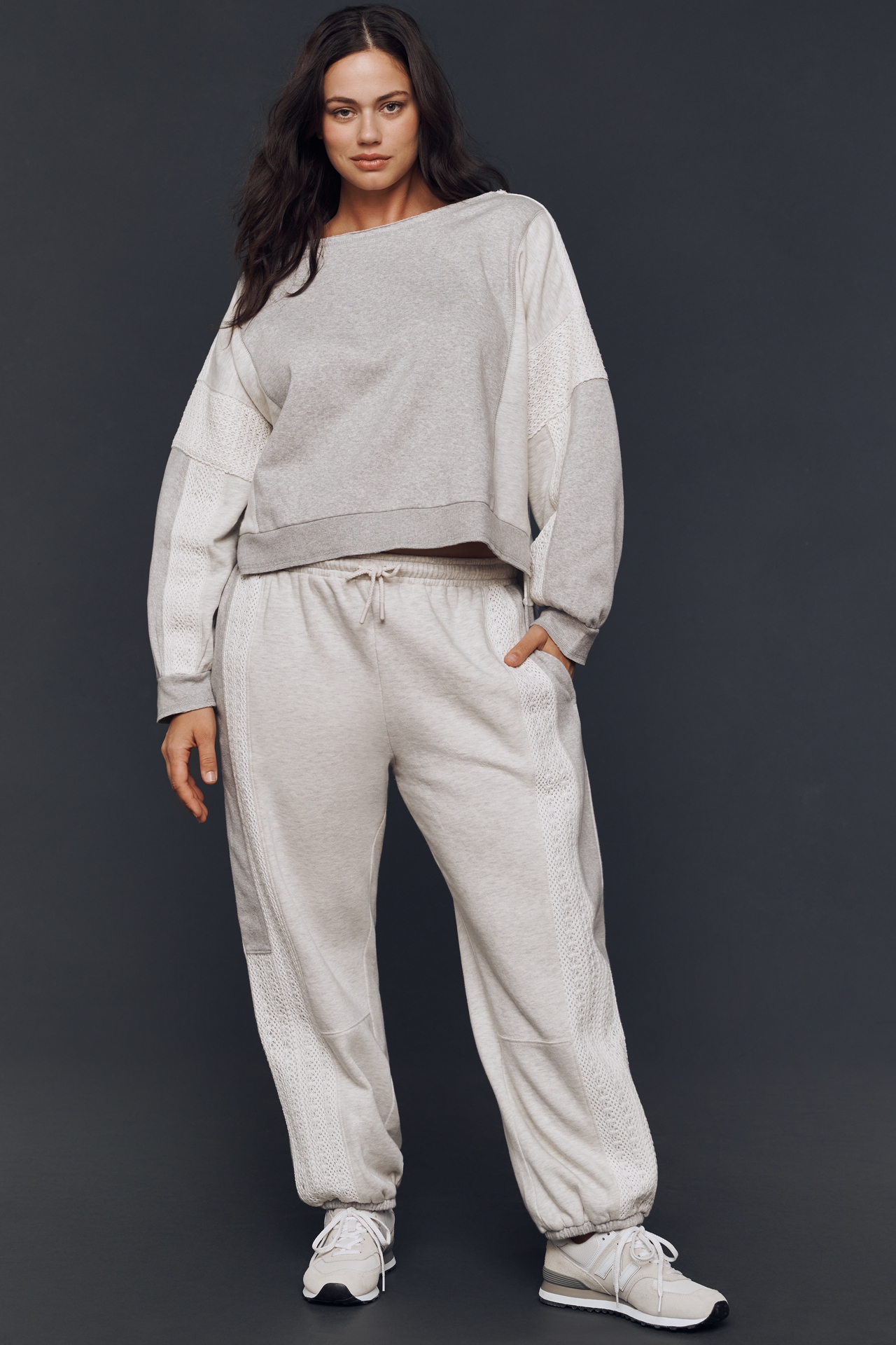 Daily Practice Lace-Inset Jogger Sweatpants