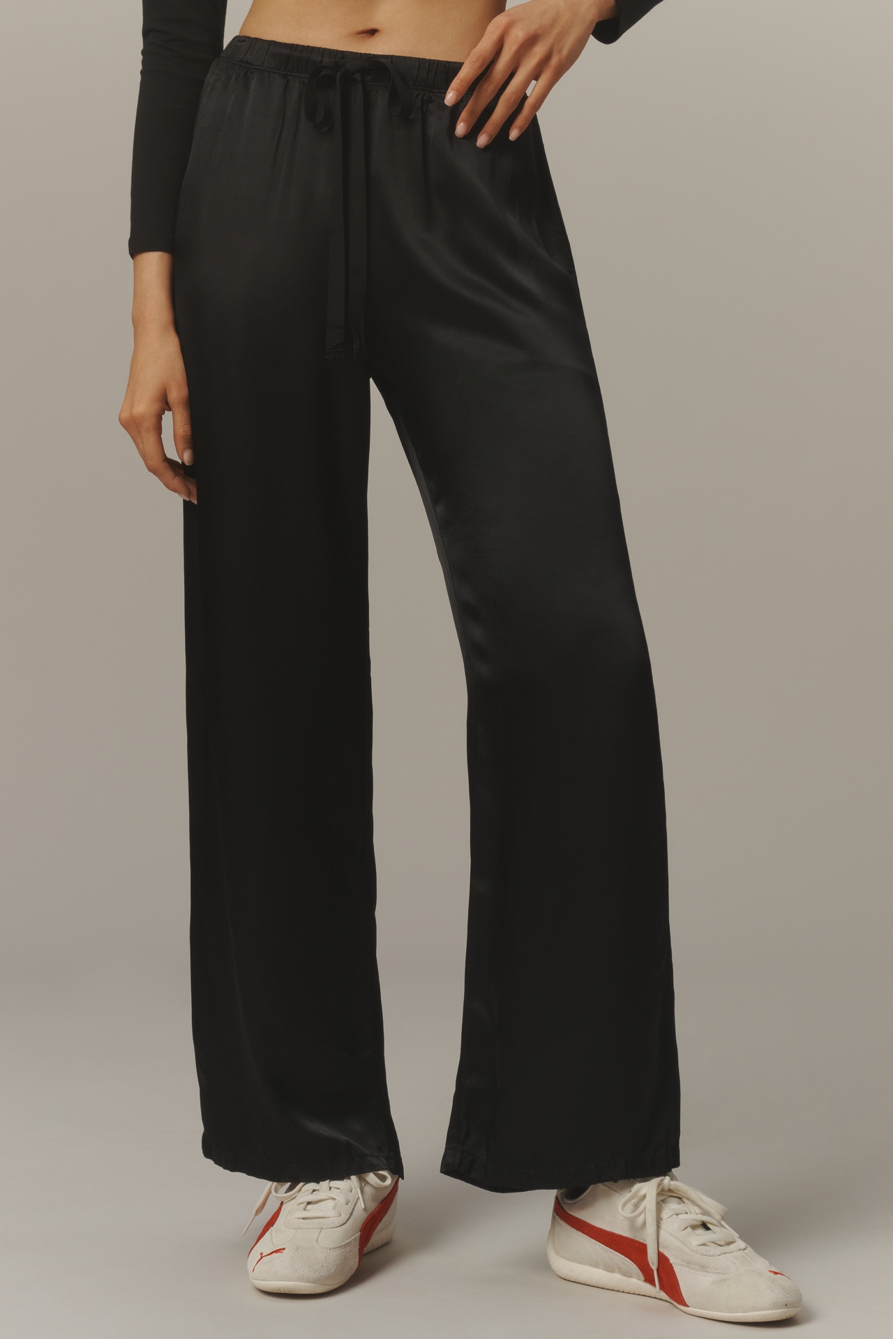 Michael Stars Jacqueline Satin Wide-Leg Pants