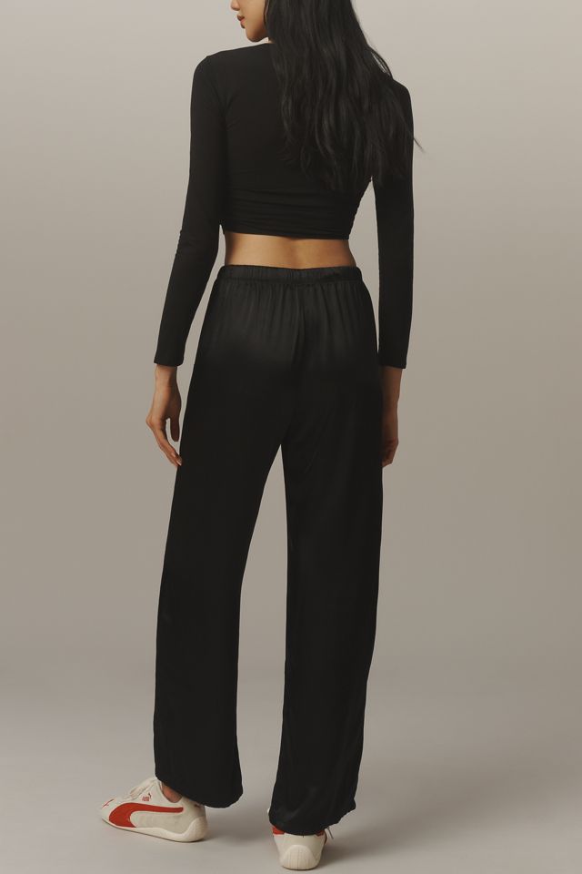 Michael Stars Jacqueline Satin Wide-Leg Pants #2