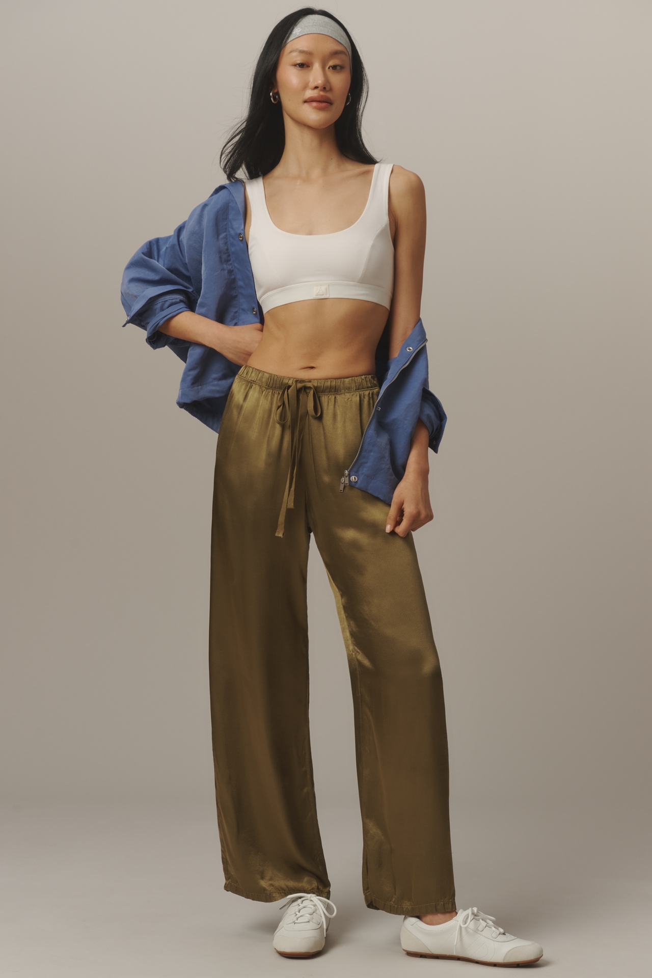 Michael Stars Jacqueline Satin Wide-Leg Pants