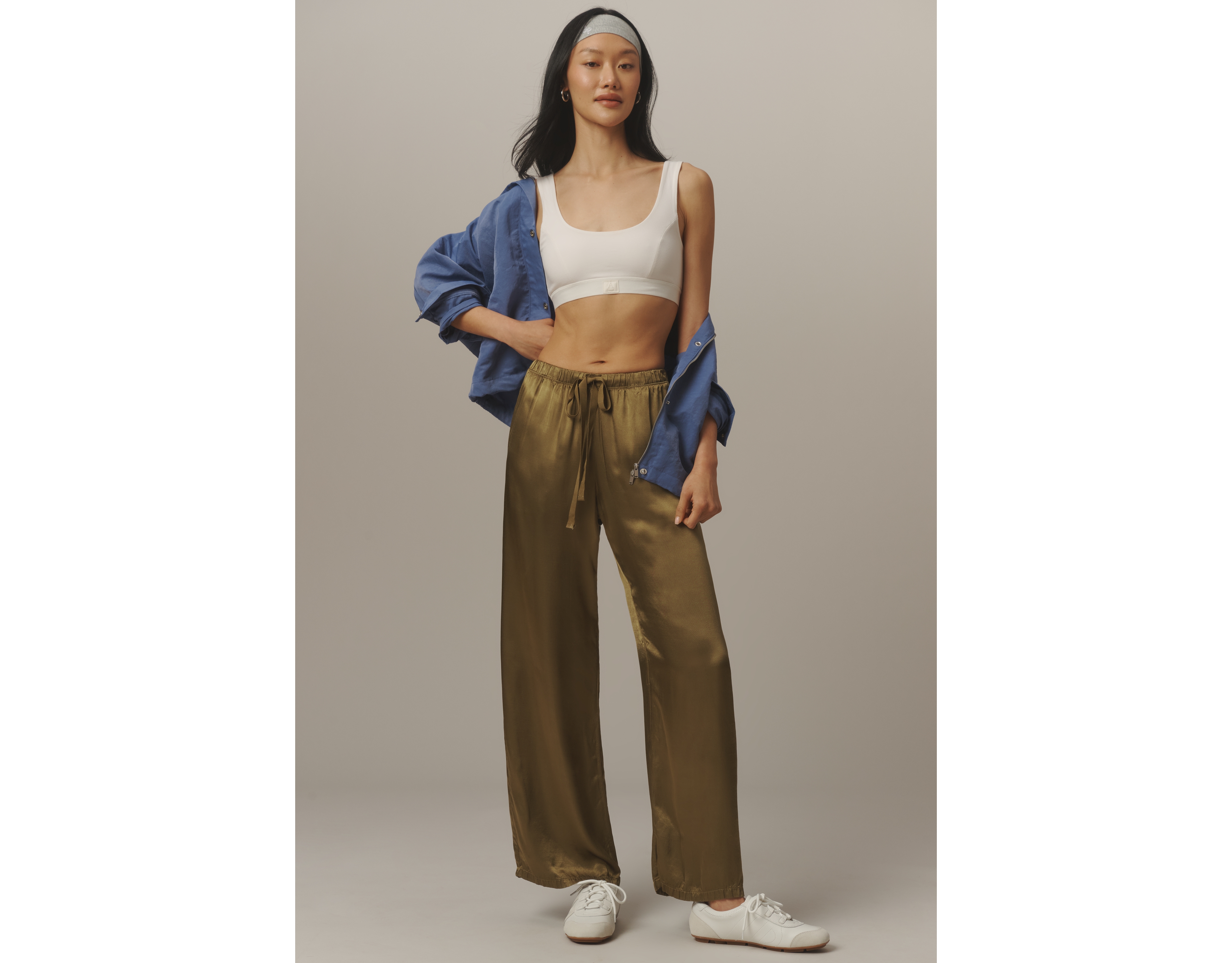 Michael Stars Jacqueline Satin Wide-Leg Pants