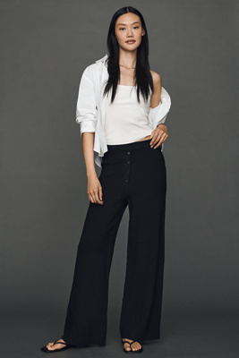 Daily Practice Knit Wide-Leg Trousers