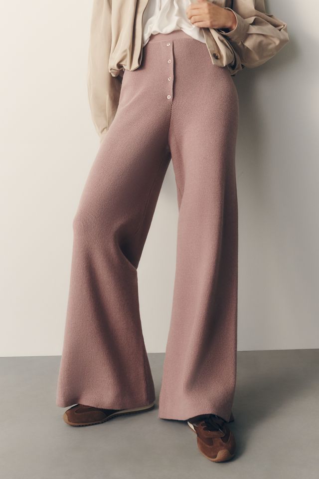 Daily Practice Knit Wide-Leg Trousers #1