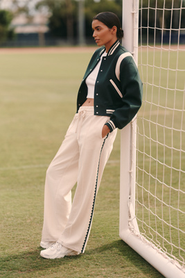 Daily Practice By Anthropologie Daily Practice Barrel Track Pants In Neutral