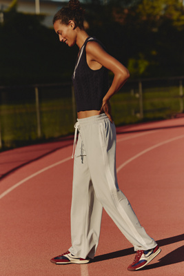 Daily Practice By Anthropologie Daily Practice Side-stripe Straight-leg Pants In Gray