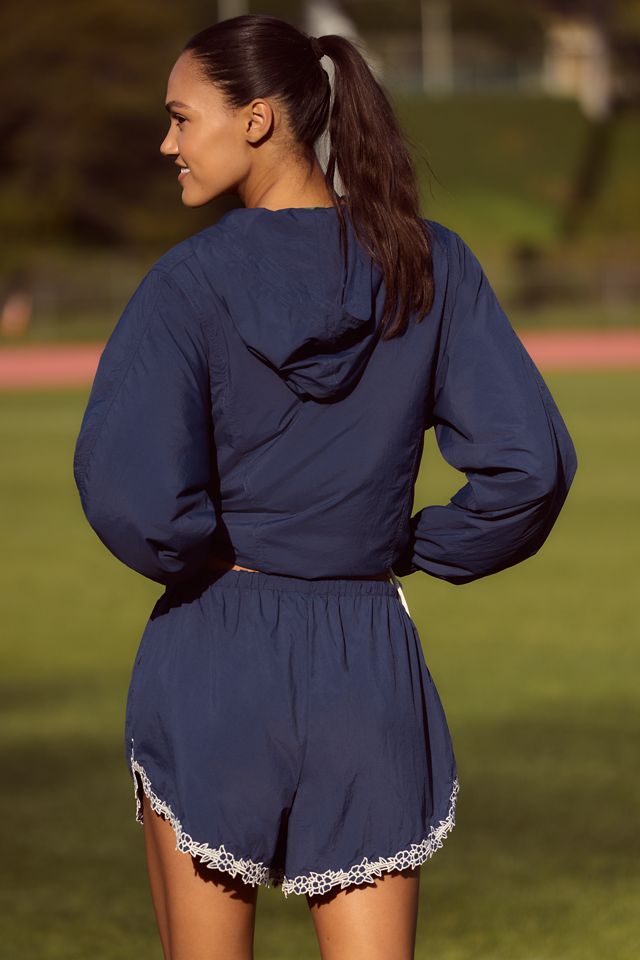Daily Practice Lace-Hem Drawstring Shorts #1