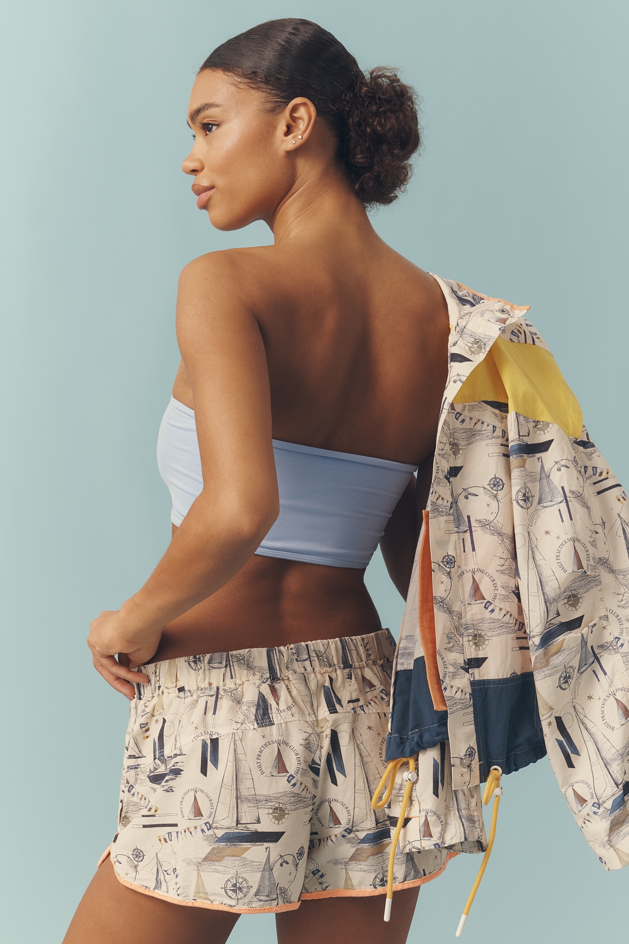 Daily Practice Printed Drawstring Shorts