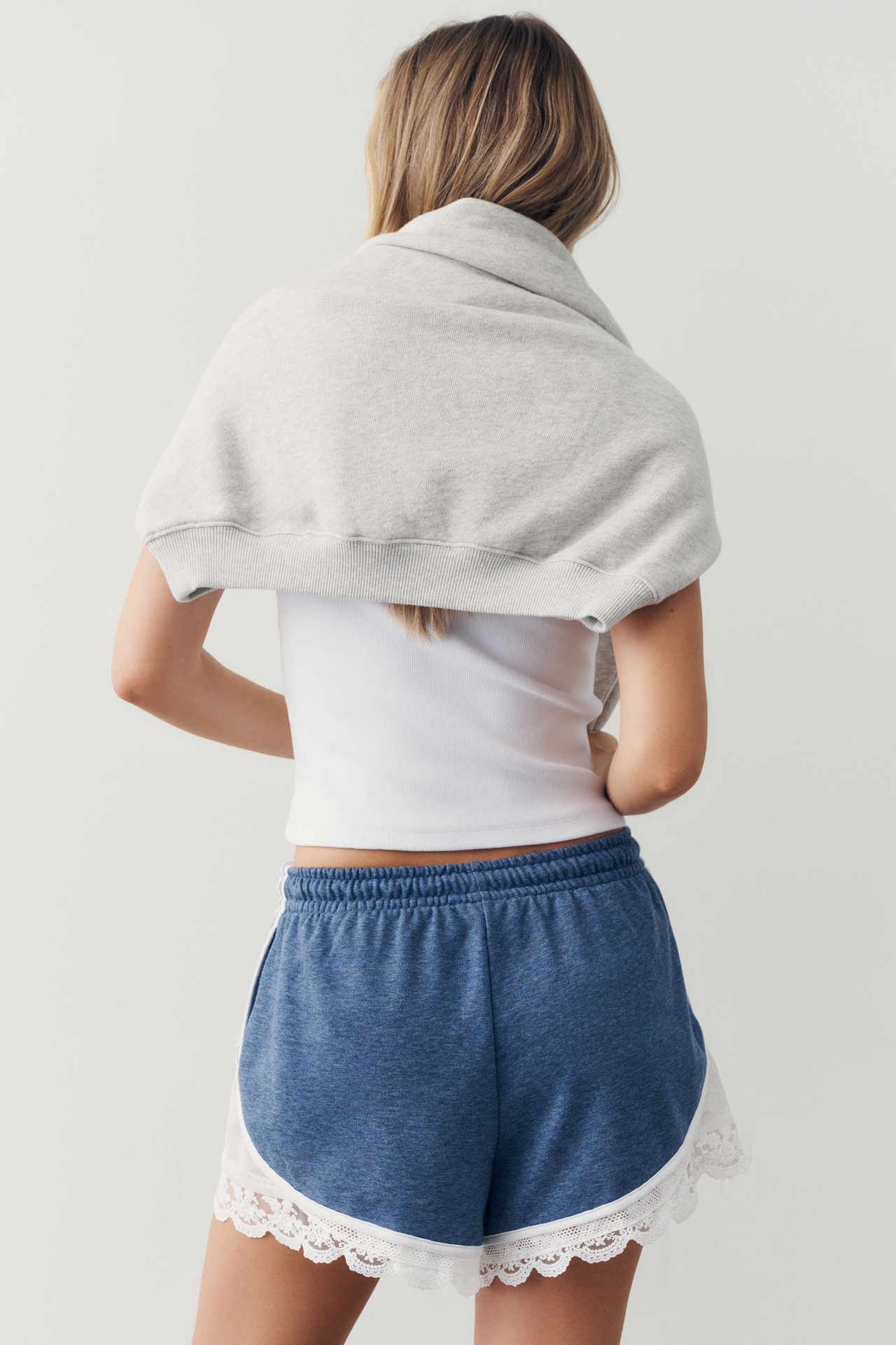 Daily Practice Lace Terry Shorts