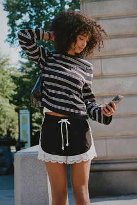 Daily Practice Take-Two Lace Shorts