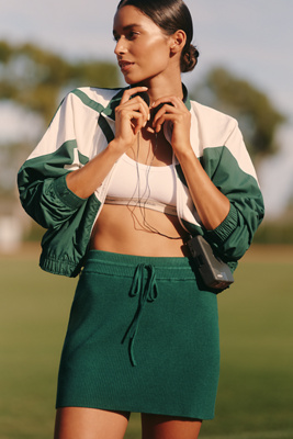 L*space X Anthropologie Jet Set Mini Skirt In Green