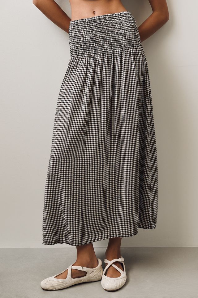Z Supply Brooke Smocked-Waist Midi Skirt #1