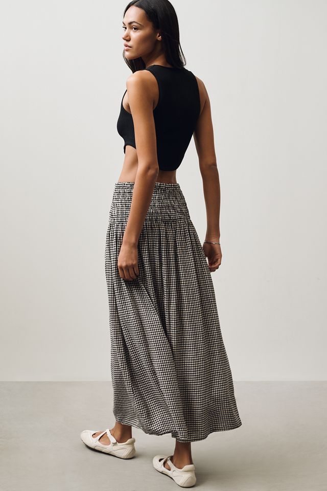 Z Supply Brooke Smocked-Waist Midi Skirt #3