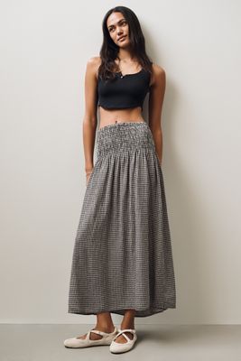 Z Supply Brooke Smocked-Waist Midi Skirt
