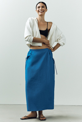 Nylon Midi Skirt