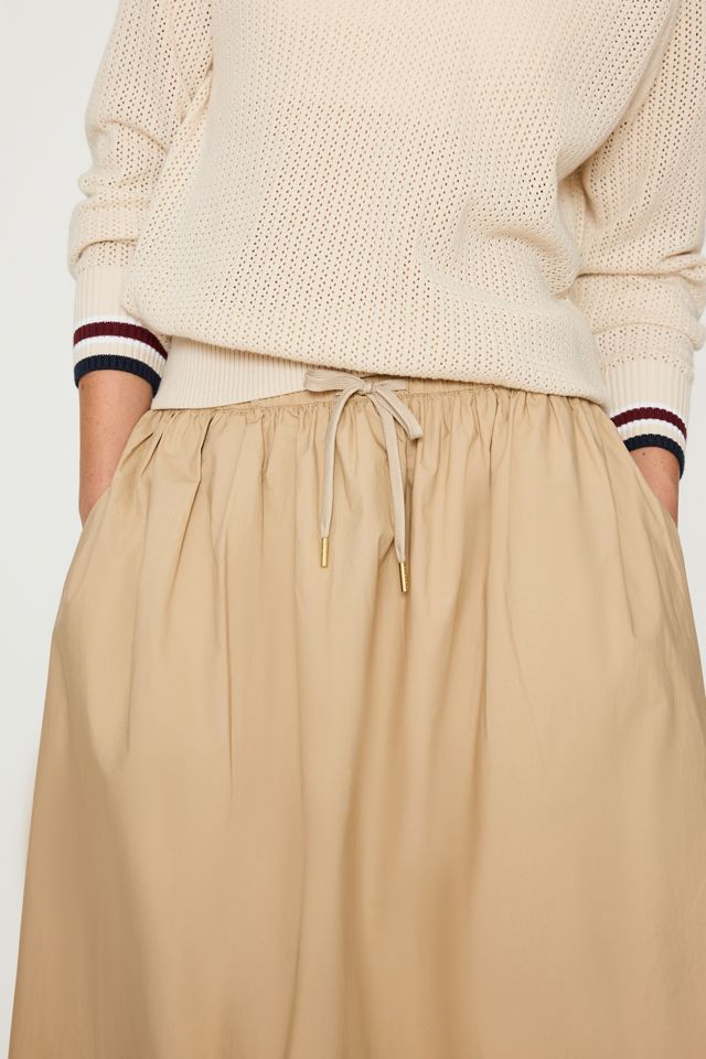 Varley Cambria 100% Cotton Drawstring Midi Skirt #2