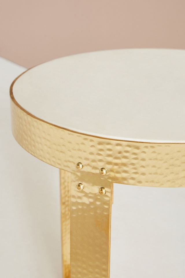 White Marble Lirit Side Table #1