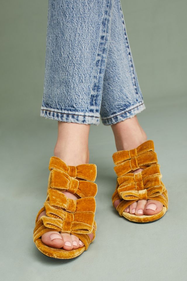 F-Troupe Velvet Bow Sandals #1
