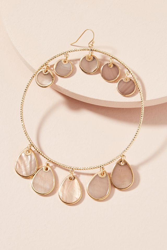 Seashell Hoop Earrings #1