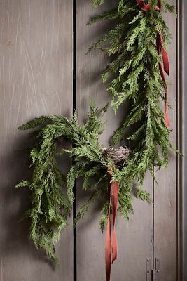 Faux Cedar Garland, Evergreen 72-180"