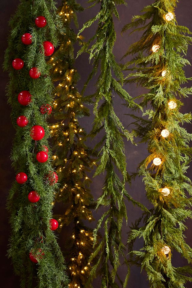 Faux Cedar Garland, Evergreen 72-180" #12