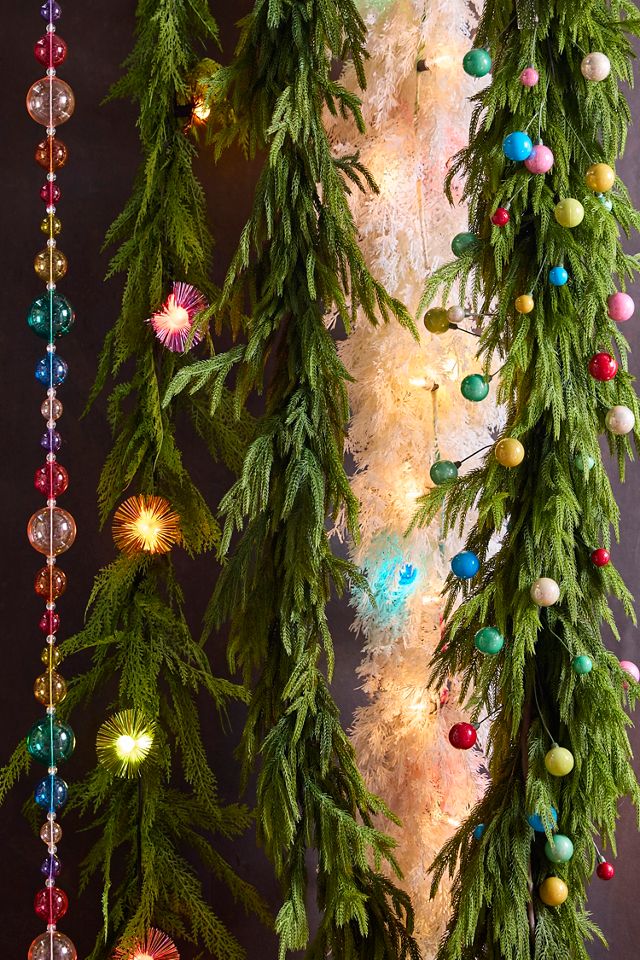 Faux Cedar Garland, Evergreen 72-180" #7