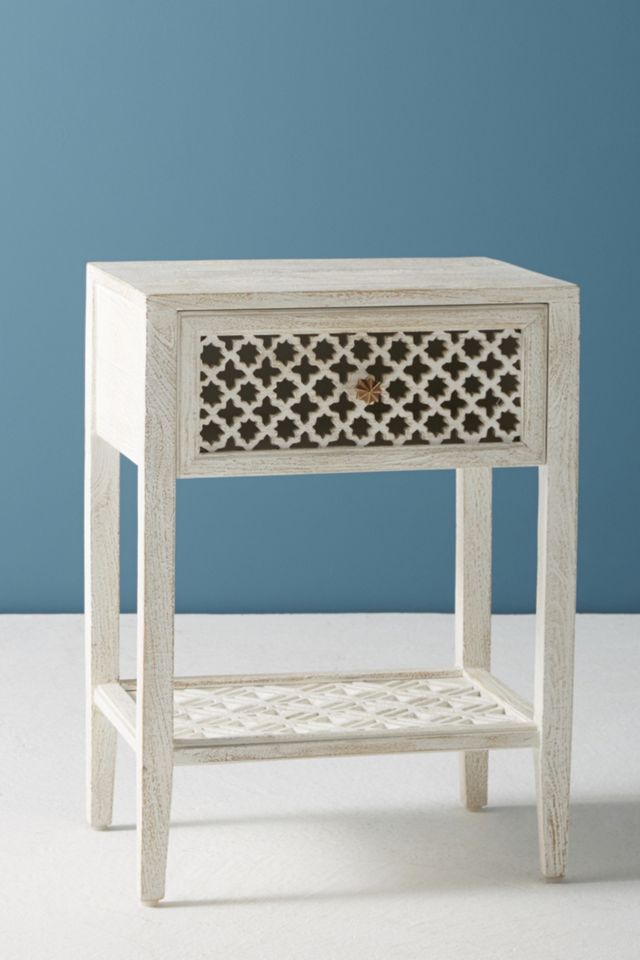 Jali-Carved Nightstand #1